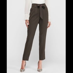 NWT Express -High Rise Paper Bag Waist Ankle Pants
